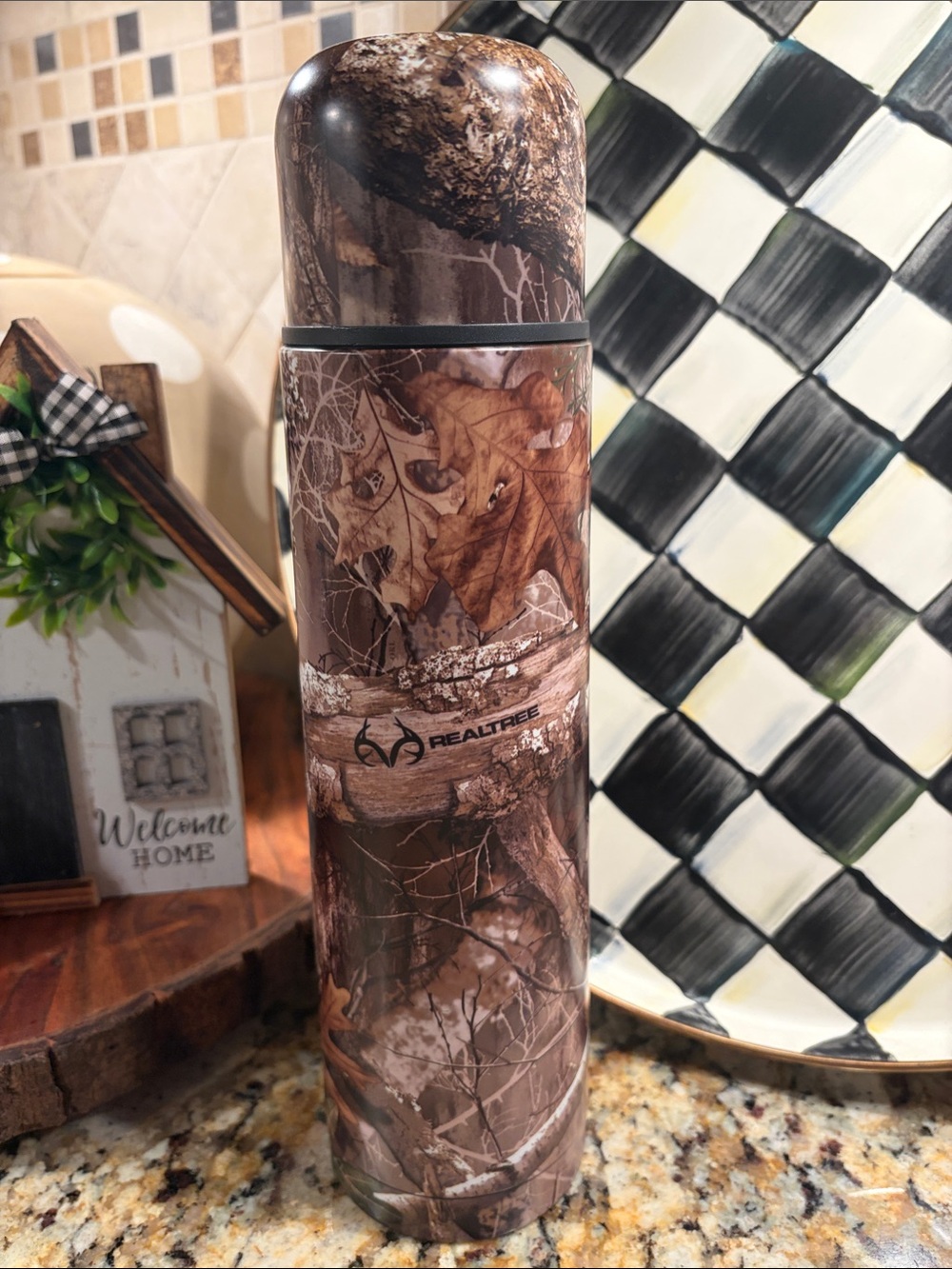 Realtree Brown Camo Stainless Water Bottle 25oz. Hot or Cold ❄️🔥